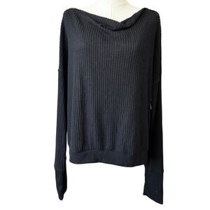 New TREASURE BOND NORDSTROM Waffle Knit Cowl Neck Long Sleeve Sweater Size XL